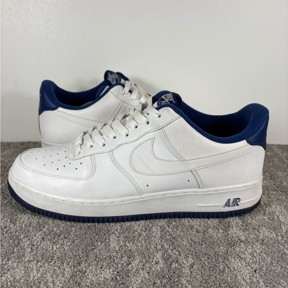 Nike Air Force 1 Low White Deep Royal Blue Men's Size 13 CD0884-102 - Picture 1 of 8